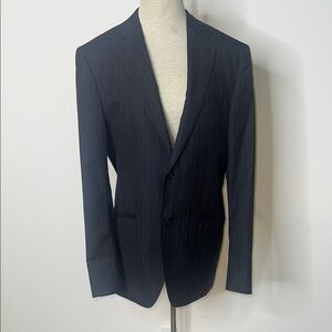 Etro Milano Wool Blend Pinstripe Suit Coat Blazer
